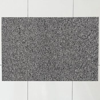 Ультралюксний міцний килимок для дверей, що вловлює бруд, нековзний дренажний вхідний килимок 80 x 50 см вініловий килимок з рулону, брудо- та пилозахист, скребок для вулиці без підкладки та краю, чорно-білий 50 x 80 см (прямокутний)