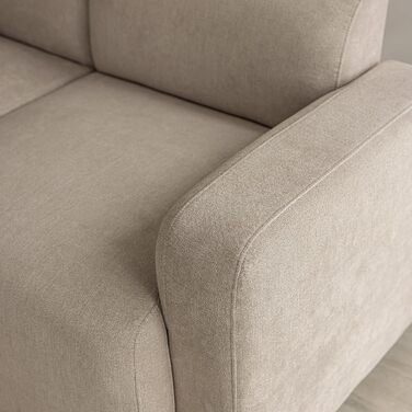 Місний диван Merax, сучасний дизайн, невеликий диванчик з шенілової тканини, м&39які меблі з комфортною підкладкою, для вітальні/спальні/гостьової кімнати, бежевий A-бежевий, 3-