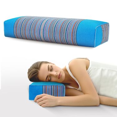 Гречана подушка, гречана подушка для шиї на блискавці (синя)