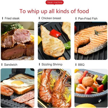 Контактний гриль SOKANY SK-227 1000 Вт, антипригарне покриття, прохолодна сенсорна ручка, автоматичний контроль температури, світлові індикатори, тостер для сендвічів, панінімейкер, електричний гриль