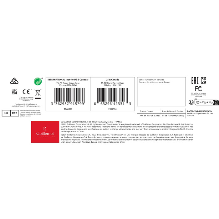 Сервопривід Thrustmaster TS-PC Racer, основа керма із зворотним зв&39язком, потужний безщітковий серводвигун, турбонаддув, сумісний з ПК сервоприводом TS-PC