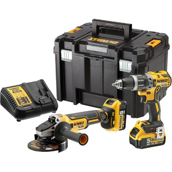 Акумуляторний комбінований комплект Dewalt 18 В DCK2080P2T (комплект складається з 1 акумуляторного ударного дриля DCD796 18 В, 1
