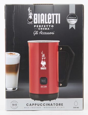 Капучинатор для молока для капучино, ємність 150 мл капучино або 300 мл гарячого молока, червоний червоний одинарний