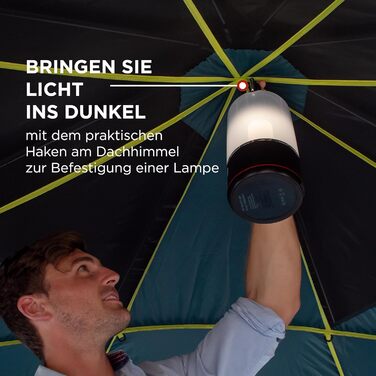 Восьмикутник Coleman з великими вікнами, панорамний огляд на 360, стабільна конструкція зі сталевих стовпів, повністю інтегроване підлогове покриття, просте встановлення, 100 водонепроникний, зелений/затемнюючий, одинарний