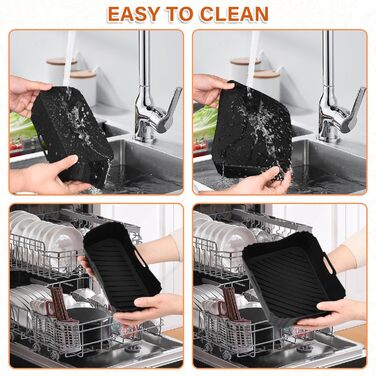 Аерофритюрниця з силіконовою формою для фритюрниці Tefal 5.2 л/3.1 л, аксесуари для великої та меншої фритюрниці, сумісні з фритюрницею Tower T17099 5.2 л/3.1 л, Lakeland 5 л/3 л і Salter Ek5729