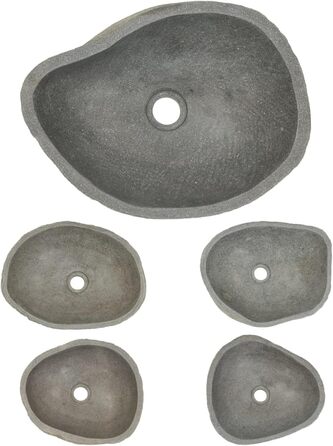 Умивальник Річковий камінь Овал 37–46 см — ручна робота з натурального каменю