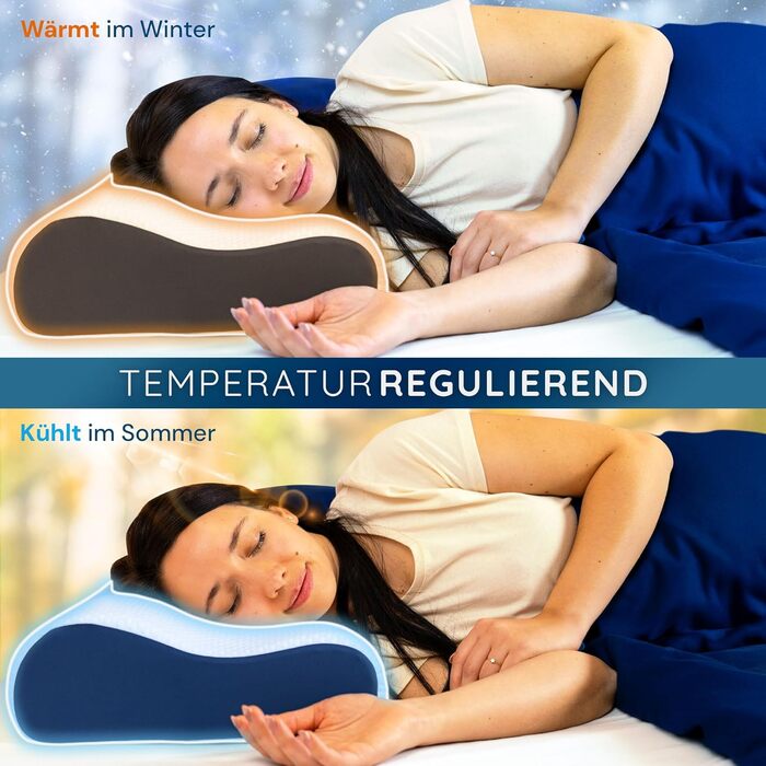 Ортопедична подушка для сну Панда Ергономічна подушка для підтримки шиї з дихаючою піною з ефектом памяті та вентиляційними отворами Для сну на спині, боці та животі Чохол, який можна прати