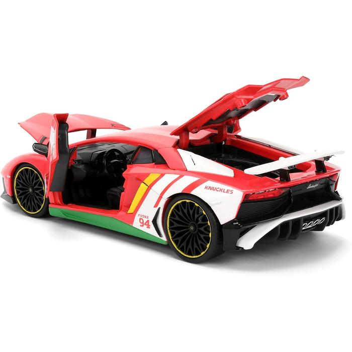 Іграшковий набір Jada Toys Sonic Lamborghini Aventador SV (19 см) та фігурка Наклз (7 см) металева модель авто з відкриваючими деталями для дітей від 8 років