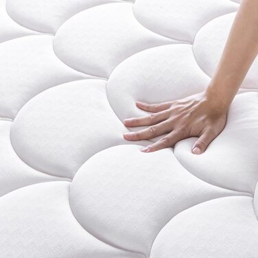 Гібридний пружинний матрац Zinus Hybrid 140x200 см - Рівень жорсткості H2/H3 - Висота 25 см - Охолоджувальний ергономічний матрац з піни з ефектом пам&39яті - Сертифіковано Oeko-TEX - Виготовлено відповідно до німецьких стандартів якості, висота 25 см. Гі