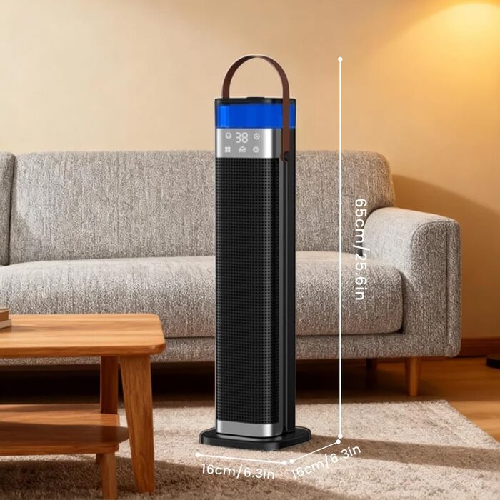 Тепловентиляторний обігрівач потужністю 2000 Вт із зволожувачем, енергозберігаючий та тихий керамічний баштовий обігрівач 70 з пультом дистанційного керування, 3 режими, 12-годинний таймер для вітальні, спальні та офісу