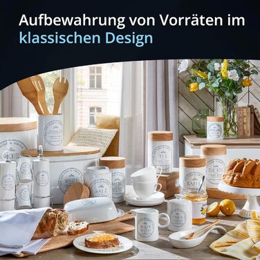 Контейнери для зберігання цибулі та часнику, керамічні, білі з дерев&39яною кришкою та бамбуком, круглі, у вінтажному сільському стилі, набір горщиків для цибулі та часнику, глянцеві, з етикеткою Цибуля та часник