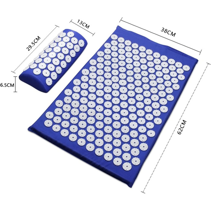Масажна подушка 73х42см Акупунктура Довга масажна подушка для шиї спини ніг Масажер для зняття стресу Біль Килимок для точкового масажу йоги та набір подушок Масажна подушка (розмір синій)