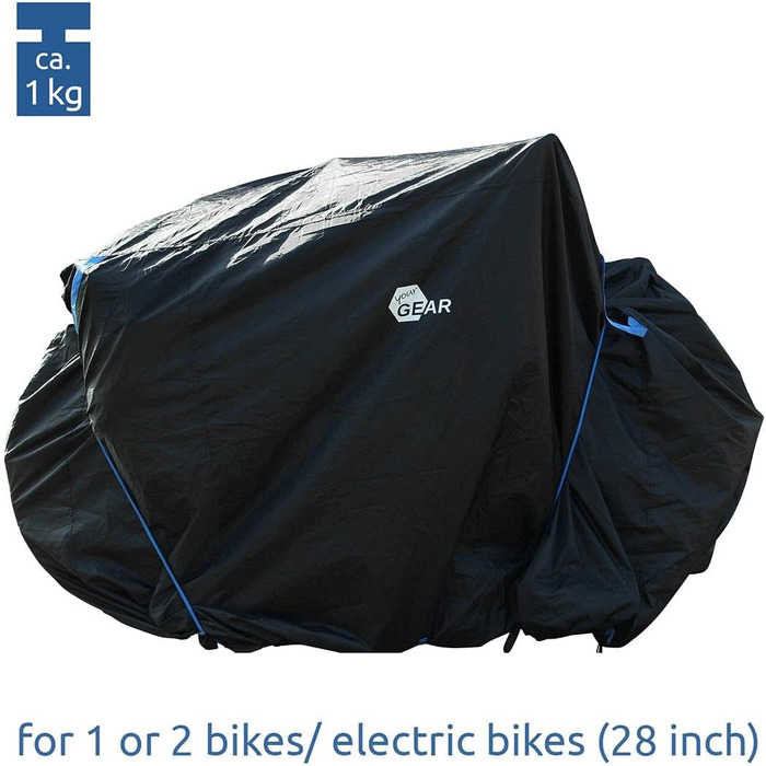 Водонепроникний велосипедний чохол для велосипедної стійки Велосипедний гараж Захисний чохол 2 колеса або електровелосипеди, в т.ч