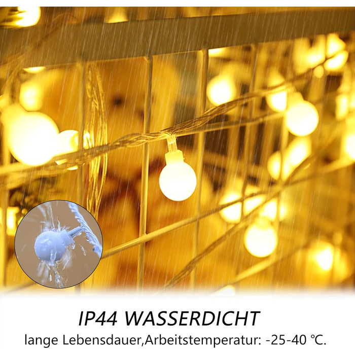 Казкові вогні 3-в-1 джерело живлення, 13M 100 світлодіодів казкові вогні акумулятор / usb / струм, 8 режимів і функція таймера, дл