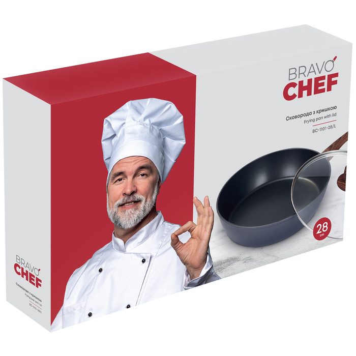Сковорідка Bravo Chef глибока 28 см (6815605)
