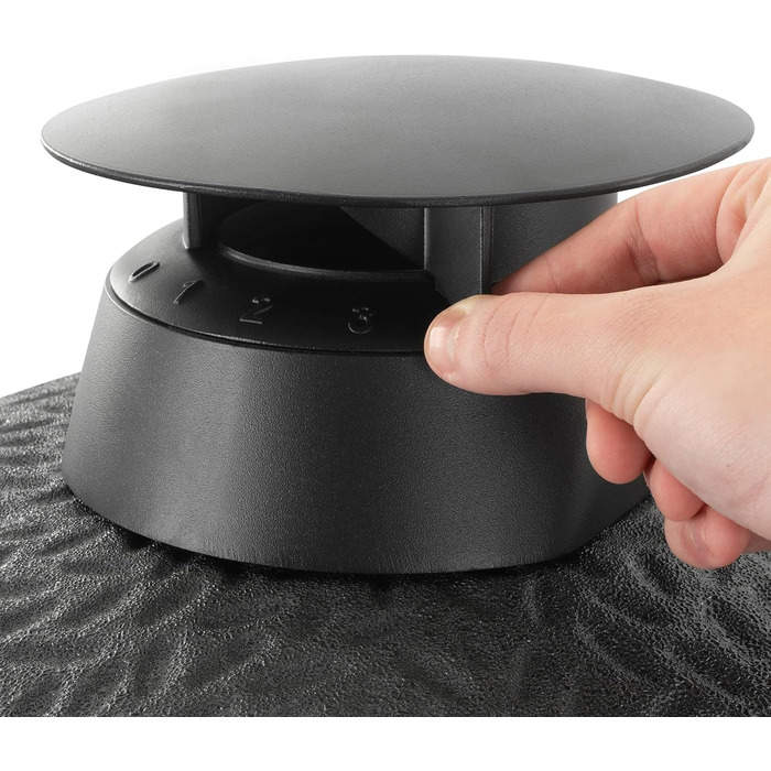 Вугільний гриль 'Yoru Ø 56 см з бічними поличками, термометром матовий чорний бульбашкова глазур керамічний гриль на колесах, кера