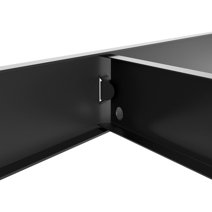 Кутова полиця casa pura Міцна полиця 180x90x40 Полиця та верстак Підвальна полиця, полиця для зберігання (Кутова полиця чорного кольору, 180 x 90 x 40 см) Кутова полиця чорного кольору 180 x 90 x 40 см