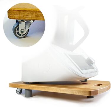 Розсувна дошка STAFECO для аксесуарів Thermomix Premium TM6 TM5 Роликова дошка Слайдер Рухома та безпечна підставка Промаслена дошка Дерево 100 (Масло Дерево)