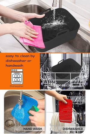 Силіконова форма для двозонної фритюрниці Ninja Foodi Max AF400EU AF300EU, багаторазова 2 шт. силіконовий килимок для випічки Аксесуари для фритюрниці замість паперу для випічки у фритюрниці, 2 шт.