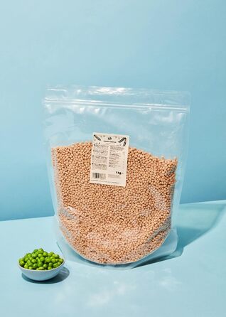 Веганські протеїнові хрусткі кульки без додавання цукру KoRo - Pea Protein Crispies, 1 кг