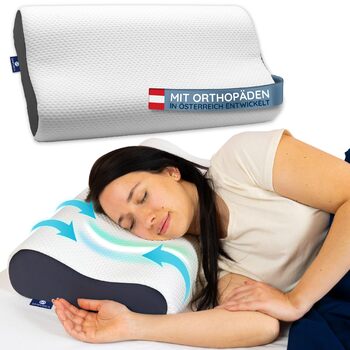 Ортопедична подушка для сну Панда Ергономічна подушка для підтримки шиї з дихаючою піною з ефектом памяті та вентиляційними отворами Для сну на спині, боці та животі Чохол, який можна прати