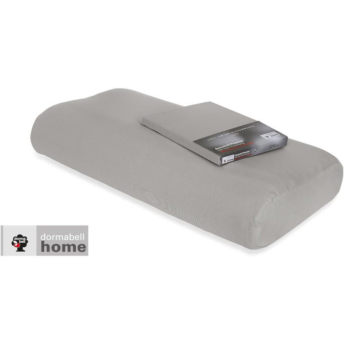 Чохол для подушки з підтримкою шиї Dormabell, світло-сірий, для шийних подушок NB4 - NB5, розмір середній