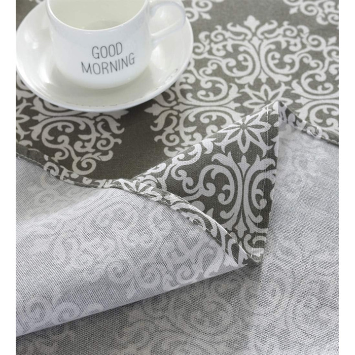 Сіра ретро скатертина Прямокутні скатертини Бавовняна лляна скатертина Підходить для прикраси домашньої кухні Скатертина Столова б