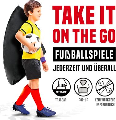 Набір футбольних воріт з 2 предметів - 120 x 90 x 90 см - Розкладні футбольні ворота для саду - Складані футбольні ворота для всіх вікових груп (2 предмети)