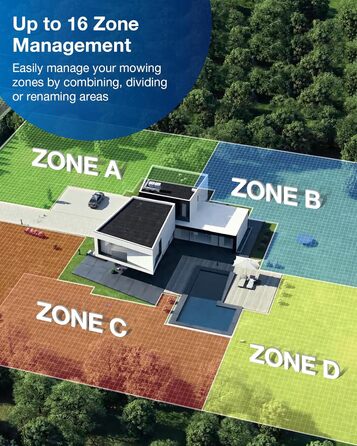 Роботизована газонокосарка ECOVACS Goat G1-2000 зі стійким гаражем та модулем автоматичного підключення, бездротовий периметр для