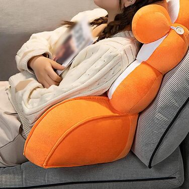 Подушка для читання PERS для дітей та дорослих, плюшева подушка для спини, ергономічна подушка для спини, зручна подушка для підтримки попереку з підлокітником для перегляду телевізора, гри та роботи (розмір 7055 см, колір A) 7055 см A