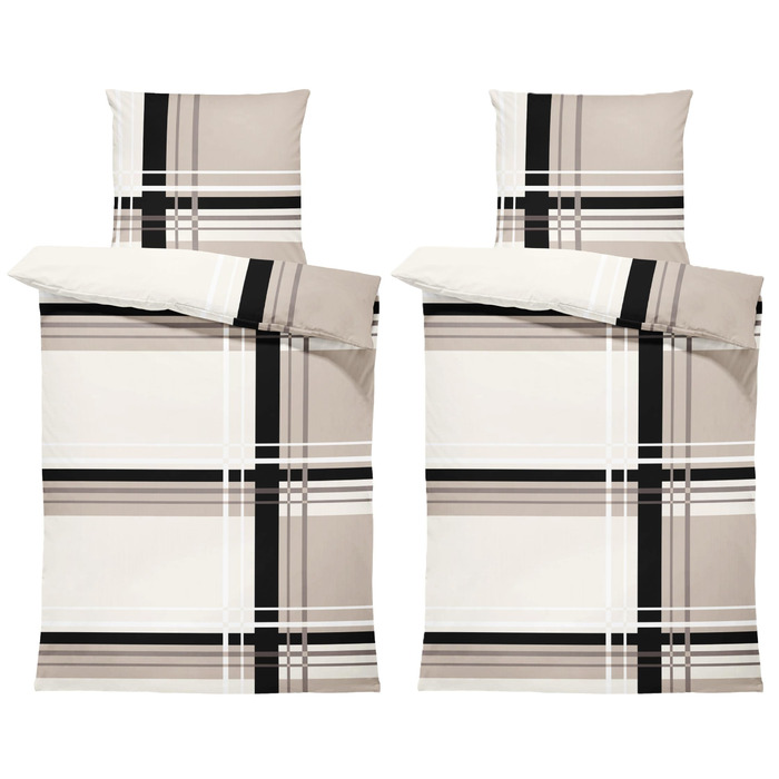 Зимова фланелева постільна білизна з бавовни Затишна пухнаста тепла м&39яка підковдра Сучасна, Розмір 4-предметна 135x200 см, Колір Графічна смужка бежева 4-предметна 135x200 см Графічна смужка бежева