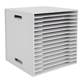 Рівневий органайзер для паперу для скрапбукінгу, настільна стійка для паперу для скрапбукінгу, лоток для листів з ПВХ, тримач для документів, папка для файлів для дому, бібліотеки, офісу, 30,5 x 30,5 см (білий), 15-