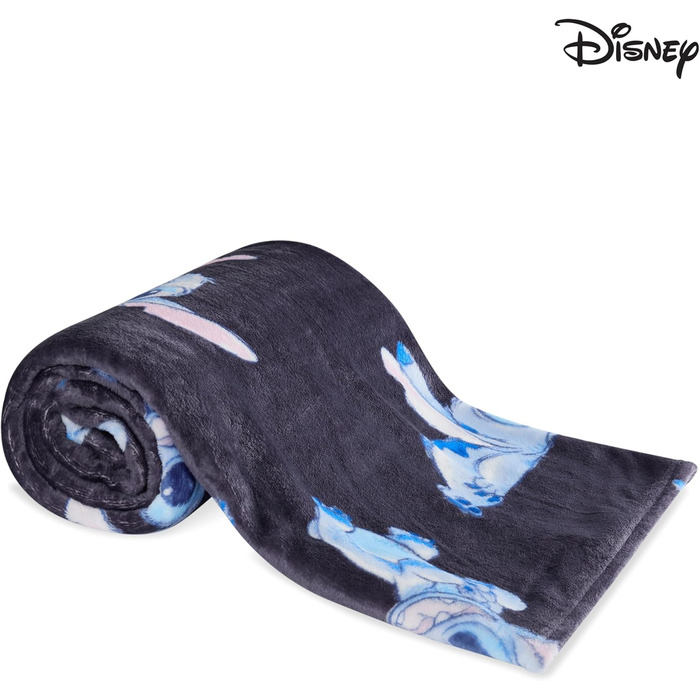 Флісова ковдра Disney Stitch, маленька, тепла, м&39яка ковдра, пухнаста ковдра, різнокольорова, для ліжка, дивана, затишна зима, 150x130 см, подарунки Stitch (Blue Stitch), Blue Stitch 150x130 см