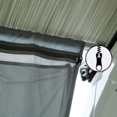 Бічні стінки блокувальника сонця дощу - 2 бічні стінки для тенту захищають від сонця, вітру та дощу