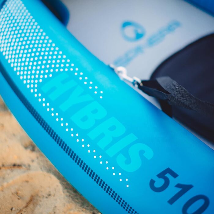 Каяк Spinera Hybris для 1/2/3 або 4 осіб повністю надувний міцний матеріал SpinTex та дно з низькою прострочкою стабільний та легкий ідеальний універсальний каяк для відпочинку Hybris 510 (4 особи)