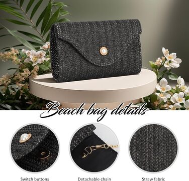 Сумки жіночі для відпочинку клатчі, гаманці, пляжні сумки, вечірні клатчі, сумки на плече, весільні клатчі, клатчі для випускного та коктейльних вечірок, чорні клатчі