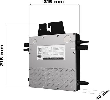Двофазна балконна електростанція SUNNIVA 920 Вт, повністю чорна, з інвертором Beny 800 Вт, фотоелектричною сонячною системою, 2 сонячними модулями зі скла по 460 Вт, включаючи кабель 5 м, повний комплект фотоелектричної системи 920/800 Вт