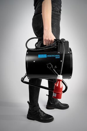 Електричний обігрівач, GEH 5000 R, висока напруга 5000 Вт / 400 В, термостат та захист від перегріву, 85131, синій