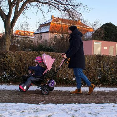 В1 триколісний велосипед Noemi з перекладиною від 18 місяців до 25 кг, передній і задній хід, шини PU, великий вільний хід, кошик,