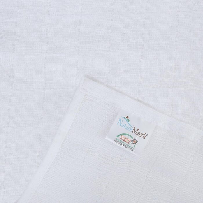 Упаковка з 10 муслінових серветок муслінові пелюшки тканинні пелюшки 100 бавовна преміум-якість Колір білий приблизно 70x70 см