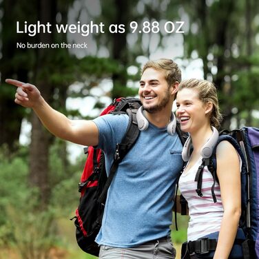 Портативний шийний вентилятор JISULIFE, підтримка шиї, особистий Hands Free, 5-швидкісне регулювання передач, 3900 мАг, які можна носити, перезаряджаються, подарунки для жінок і чоловіків - темно-сірий