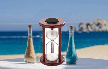 Пісочний годинник SuLiao для Uten, поворотний на 720, старовинний білий пісочний годинник, вінтажний пісочний годинник 1 Hora Reloj de Arena, великий метал, пісочне скло, офіс, письмовий стіл, дім, весільні прикраси (чорний, зроби сам)