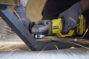 Акумуляторна кутова шліфувальна машина Stanley FatMax 18 В SFMCG400B (діаметр диска 125 мм, для всіх стандартних робіт з різання,