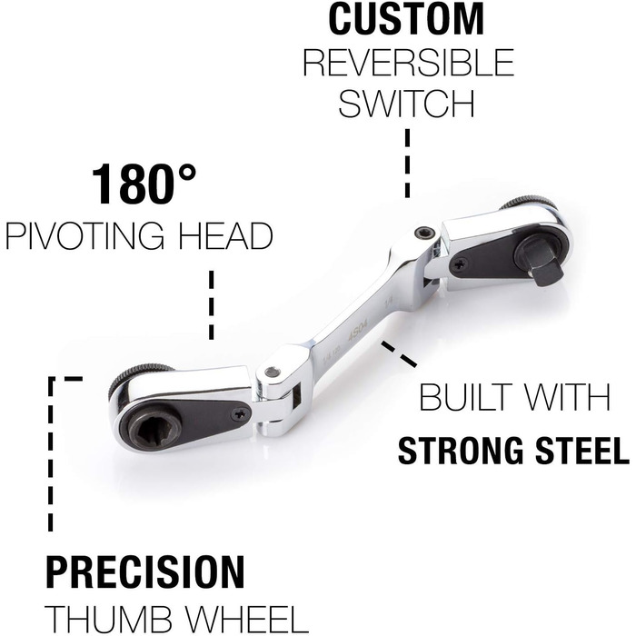 Червоний 4s04 1/10.2 см Quarter Stick Drive Stubby Ratchet Micro