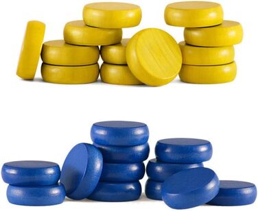 Набір дисків Crokinole (12 синіх, 12 червоних плюс 2 запасні)