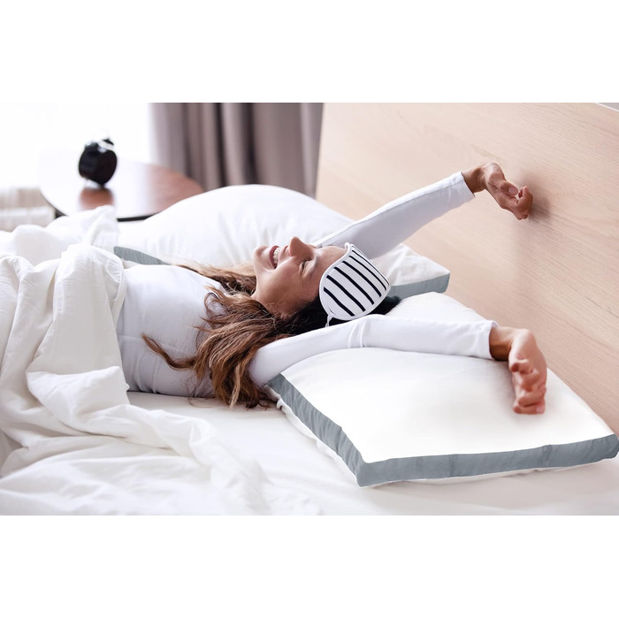 Подушки для сну на боці Utopia Bedding (2 шт.), високоякісні подушки для ліжка, для сну на боці, сіра ластовица, розмір &quotqueen-size&quot, 45,7 x 66 см (UB760-2) сіра &quotqueen-size&quot (2 шт.)