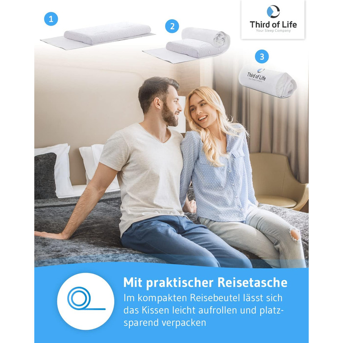 Подушка для сну на животі 40x80 HADAR низька термостійка, плоска подушка 6 см для сну на животі, високоякісна піна з ефектом пам&39яті, терморегулюючий чохол, ергономічна подушка для сну на животі, підходить для розміру 40 x 80 Термічний чохол 40x80