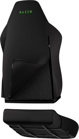 Чохли для ігрових крісел Razer - Розроблені для Iskur V2 X - Міцні та повністю миються - Захист від бруду та плям (2-компонентні дизайнерські чохли для спинки та сидіння) Чорний Iskur V2 X - Чохол