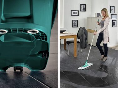 Набір для натирання швабри Leifheit Profi XL з підлогоочисником і коліщатками в комплекті зі змінним чохлом Profi micro duo з мікр