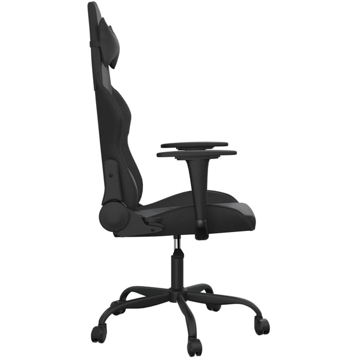 Ігрове крісло, масажне крісло, чорне, зі штучної шкіри, офісне крісло, для вітальні, офісу, спальні, модель 345407